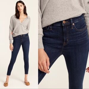 J Crew • Toothpick Ankle skinny jeans dark wash 8" low mid rise cropped
